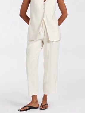 DISSH Brax Cream Tapered Linen Pants US Size 8